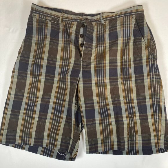 Men's Polo by Ralph Lauren Plaid Cargo 36 Cotton Multicolor Shorts - Picture 1 of 5